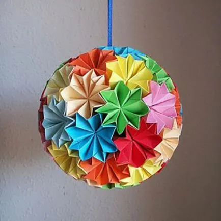 Cum de a decora un pom de Crăciun bile magice japoneză Kusudama face jucării de Anul Nou în stil