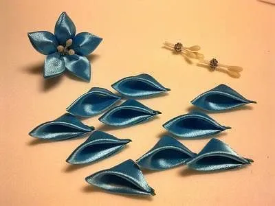 Kanzashi нарцис майсторски клас