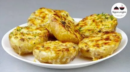Cartofi copti cu unt de usturoi - delicios