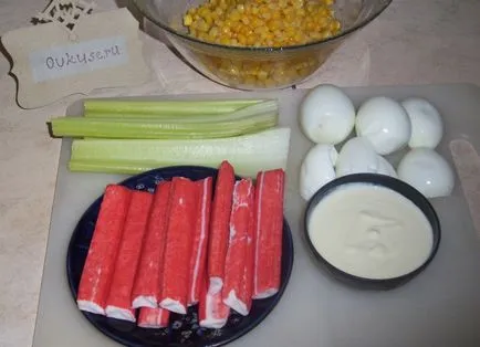 Rák saláta - recept nélkül rizs - egyszerű receptek