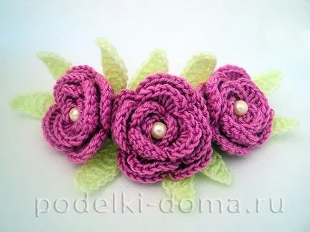 Barrette trandafiri (Crochet), o cutie de idei și ateliere