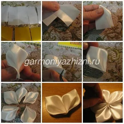 Нарциси kanzashi майсторски клас