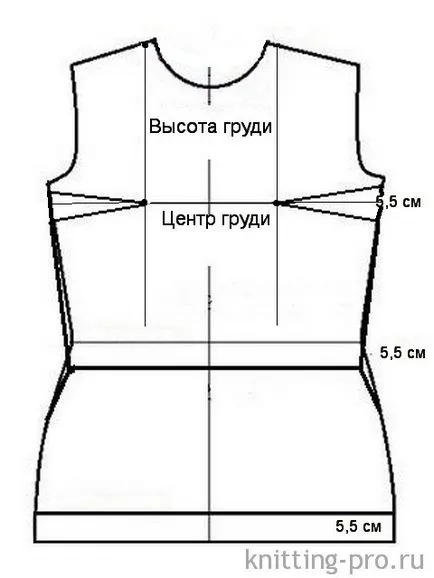 Construcția darts pieptar model bazat pe o figură feminină - de la elementele de bază pentru stăpânirea