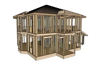 Дизайн рамка къща в SketchUp