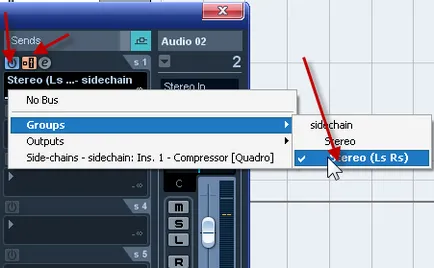 Aplicați efecte speciale lanț (catenă laterală), program secundar de compresie Cubase 5