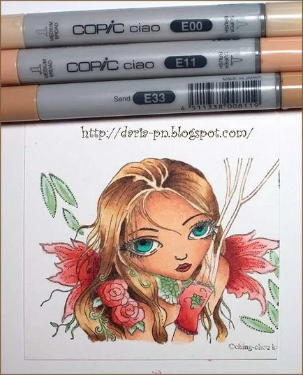 Színezés bélyegek, színező markerek Copic cikket scrapbooking - az egységes információs