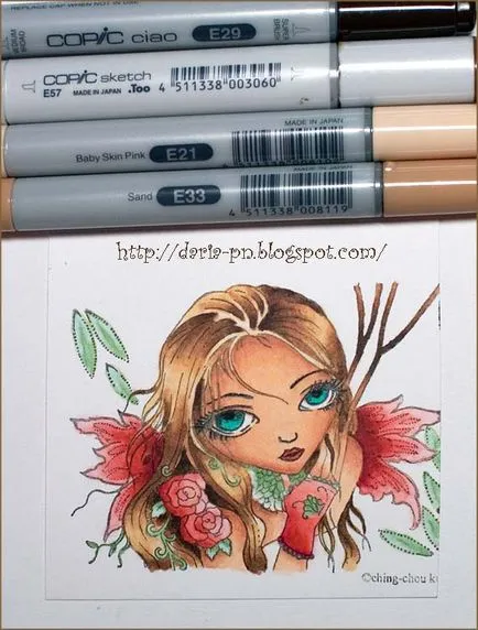 Színezés bélyegek, színező markerek Copic cikket scrapbooking - az egységes információs