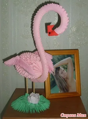 Rózsaszín flamingó - Moduláris origami - Home Moms