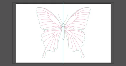 Изготвяне на пеперуда в огледалото, като се използва Adobe Illustrator