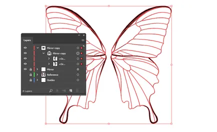 Desen fluture în oglindă, folosind Adobe Illustrator