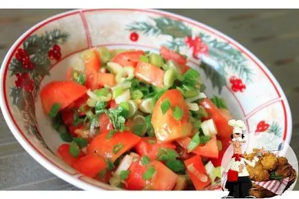 Salata cu ceapa verde si rosii