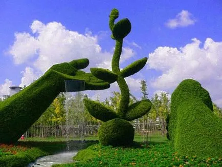 Градински скулптури произвеждат със собствените си ръце, форма, майсторски клас, снимки, видео