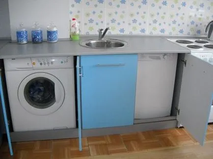 Съвети за това как да инсталирате пералня в мивки кухня