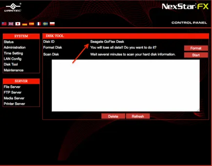 Mod de a organiza capsula timpului, folosind adaptor fx Nexstar NAS