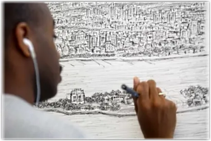 Стивън Уилтшир - аутистичен рисунка панорама гр памет, интересни факти всеки ден!