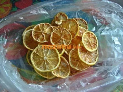 Szárított citrom - egy recept, hogyan lehet hasznos csemege a szárítóban