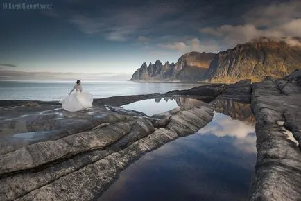 Luna de miere în fotografii mireasa pe un fundal de peisaje fascinante - fotorelax