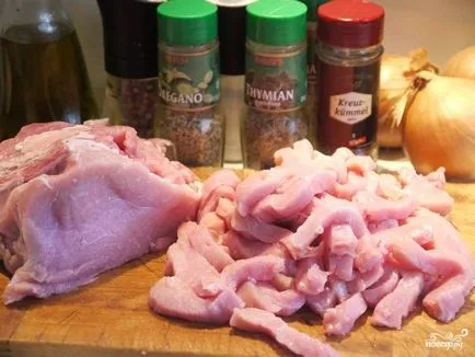 Carne de porc în limba greacă - un pas cu pas reteta cu fotografii de pe