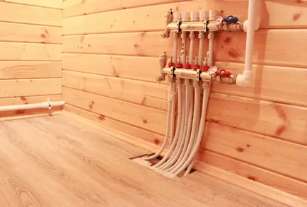 Топлата вода етаж на дървения под - как да се направи инсталация и вратовръзка с ръцете си