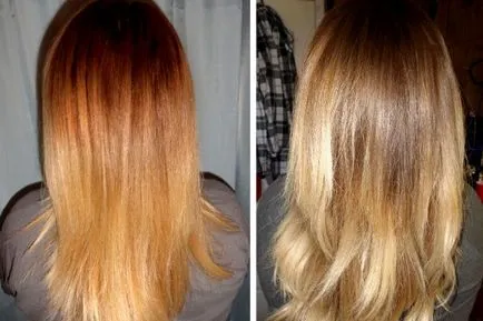Élénkítő haj különböző hosszúságú példákkal előtti és utáni képek
