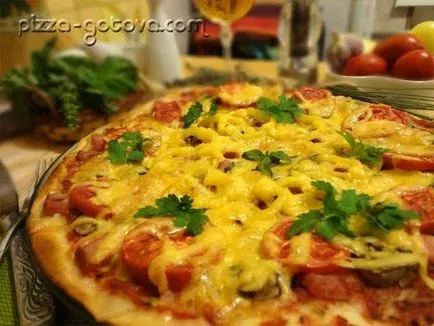pizza italiană fină - o rețetă simplă cu o fotografie