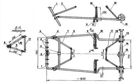 Suspensie Tricycle-aer, Model constructii