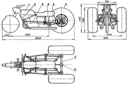 Suspensie Tricycle-aer, Model constructii