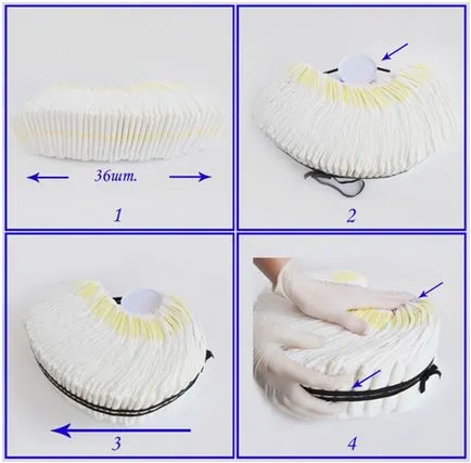 Торта от памперси с ръцете си
