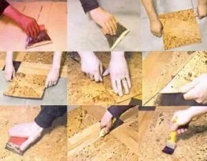 Fektetése parafa padló - utasítás szóló parafa padló