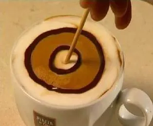 latte de decorare și cappuccino