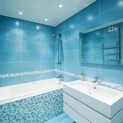 Bath kék fotó, adja meg a stílus, design javaslatok