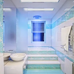 Bath kék fotó, adja meg a stílus, design javaslatok