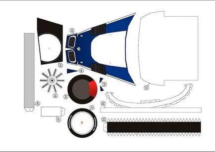 BMW M3 GTR papír - szkennelés nyomtatáshoz és ragasztás