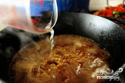 Fettuccine csirkével, paradicsom és paprika - lépésről lépésre recept fotók