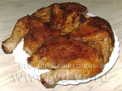 Képek recept csirke dohány, hogyan kell főzni egy csirke dohány, mindent az otthoni