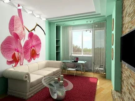 Interiorul unui living mic pentru diferite situații, desene sau modele, Nr 101