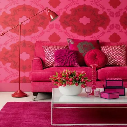 Belső rózsaszín nappali - így diktálja a divat!