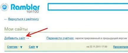 Как да добавите сайта си към рейтинг Rambler Top100
