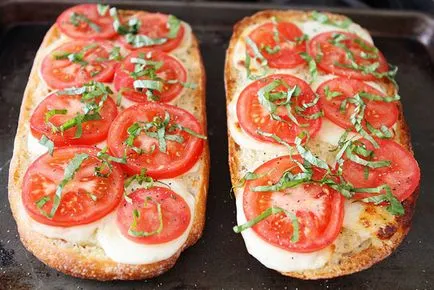 Bruschetta cu rosii si mozzarella - reteta de gătit cu pas cu pas fotografii pe