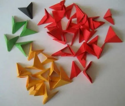 Cum să se plieze modulul pe origami - origami module triunghiulare de masterat țară