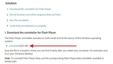 Cum de a elimina Flash Player de pe computer