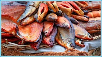 Hogyan kell tárolni a füstölt hal a hűtőben, fagyasztóban, a természetben, jeleit romlott halat