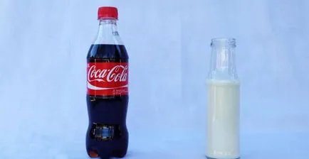 Coca-Cola si lapte, mituri Coca-Cola și Mentos și adevărul în experimente