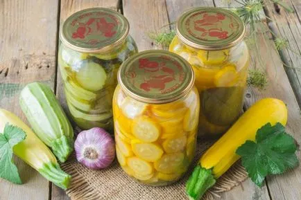 Canning squash - lépésről lépésre recept fotók