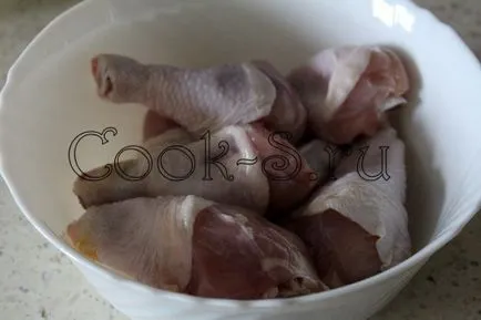 Пилешки бутчета в сладко-кисел марината - стъпка по стъпка рецепта със снимки, пилешко месо