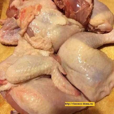Пиле пече в ръкав с картофи и чесън