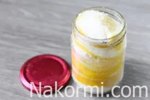 Citrom cukorral egy korsó recept egy fotó