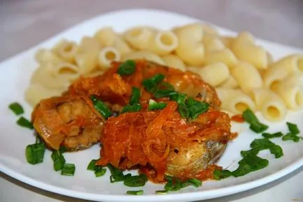 Pollack pörkölt zöldség recept egy fotó