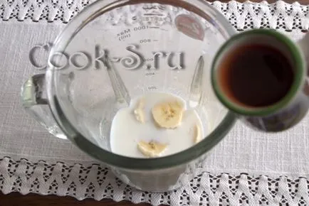 cocktail lapte cu sirop și înghețată - un pas cu pas fotografii rețetă, băutură