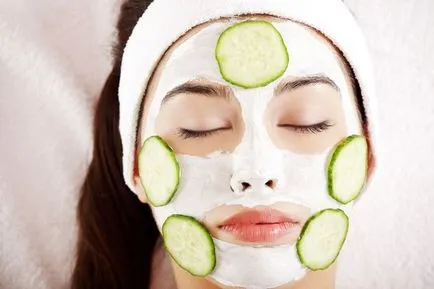 маска за лице от краставици и резултатът за кожата, за жени списание за красота и здраве